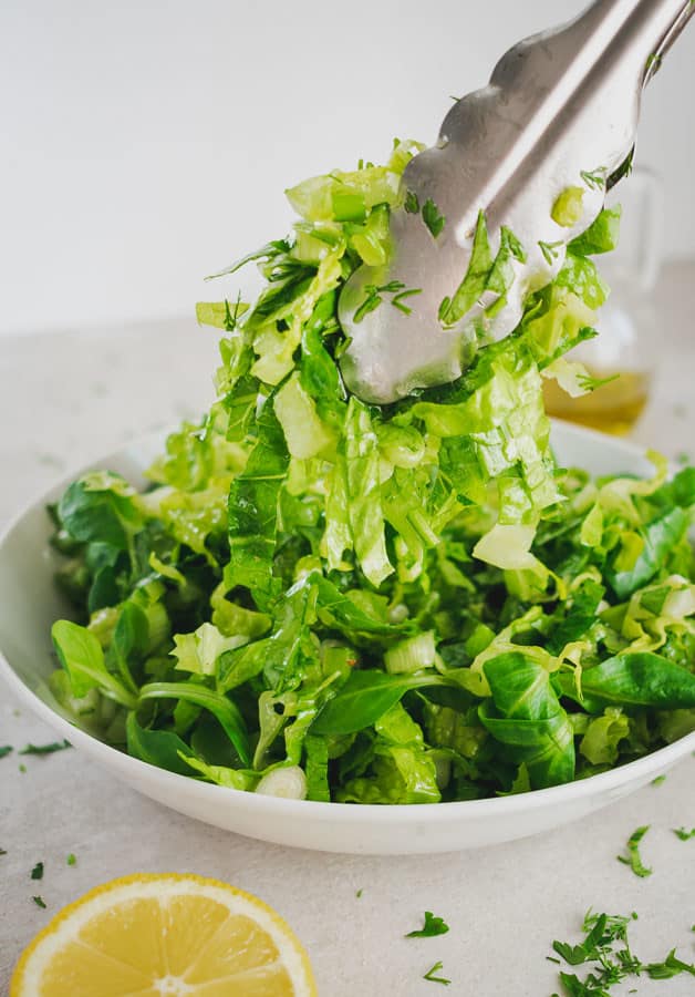 Cleansing & Detox Simple Greek Lettuce Salad - Real Greek Recipes
