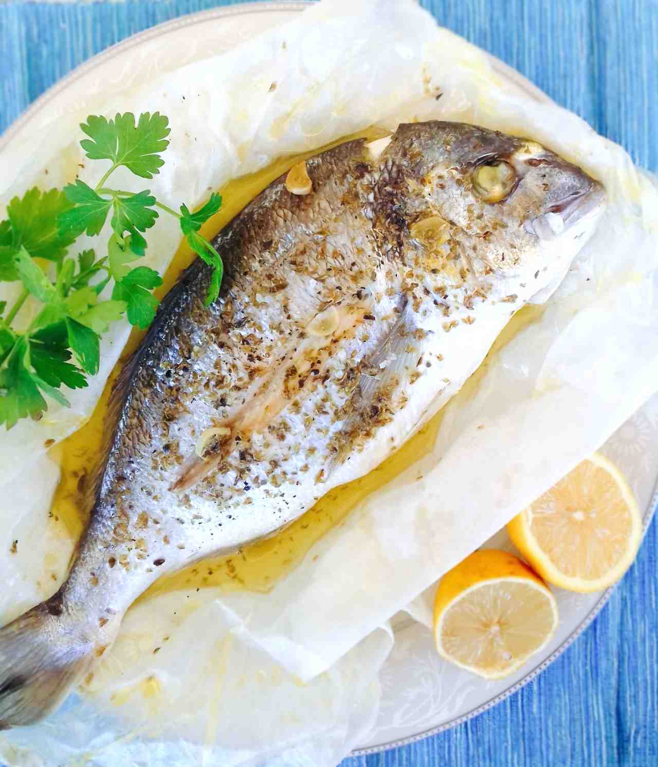 Greek Oven Baked Sea Bream Recipe Tsipoura Real Greek Recipes