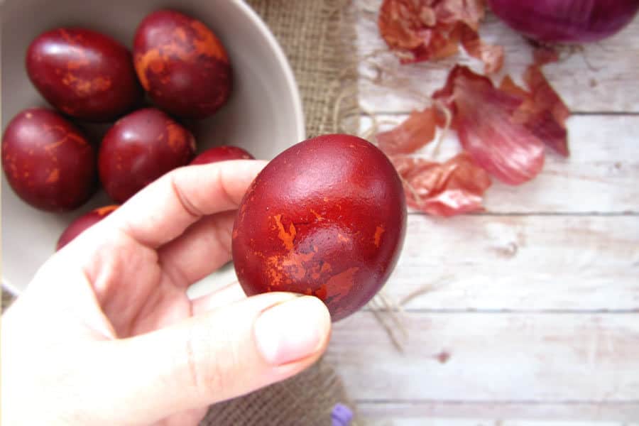 Easter Red Dyed Egg
