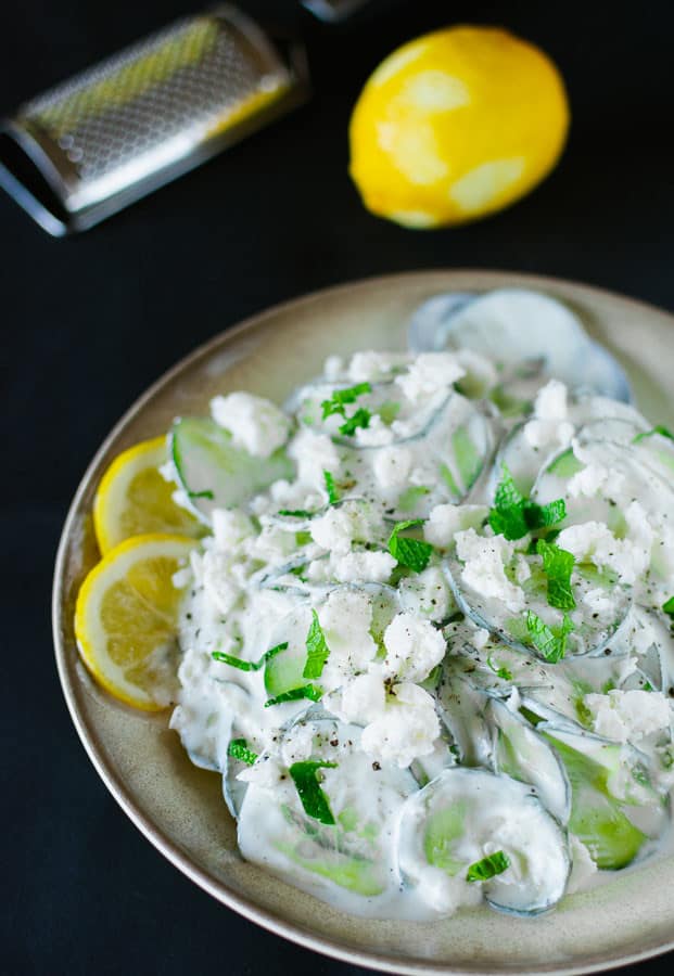 Creamy Cucumber Salad With Greek Yogurt And Mint