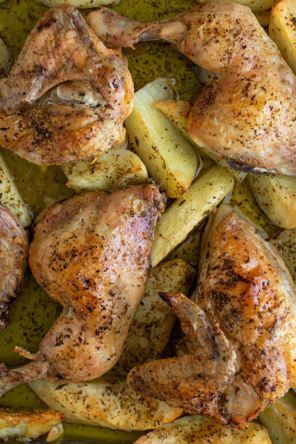 Chicken Baked With Potatoes And Olive Oil