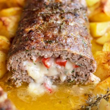 Meatloaf-Stuffed-With-Feta-Cheese-And-Roasted-Red-Peppers