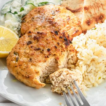 Greek-Chicken-Patties-Recipe-With-Lemon-Rice