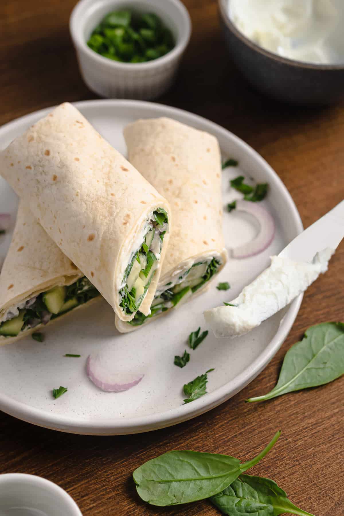 Healthy Spinach And Feta Wraps