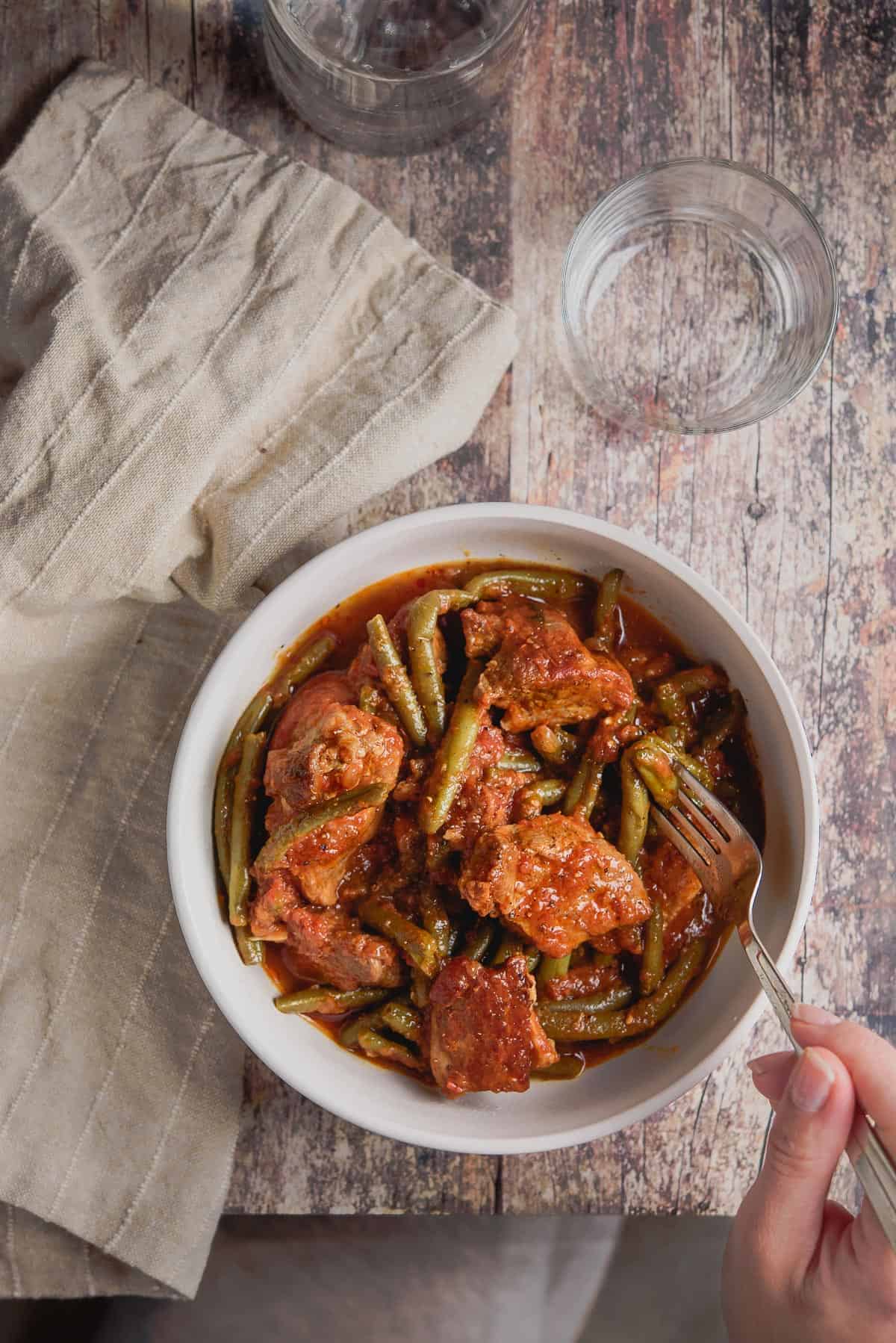 Greek Stew With Pork And Green Beans